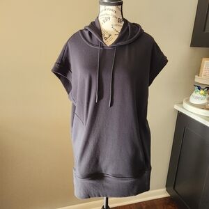 Ideology  Black Sleeveless Hooded Sweatshirt